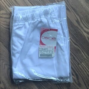 Scrub pants white size small Cherokee